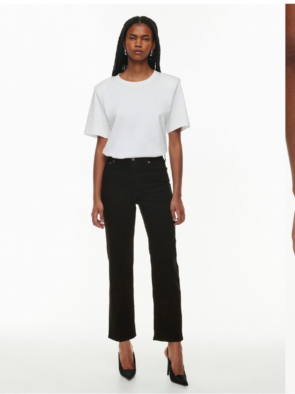 Denim Forum Black Straight-Leg Jeans